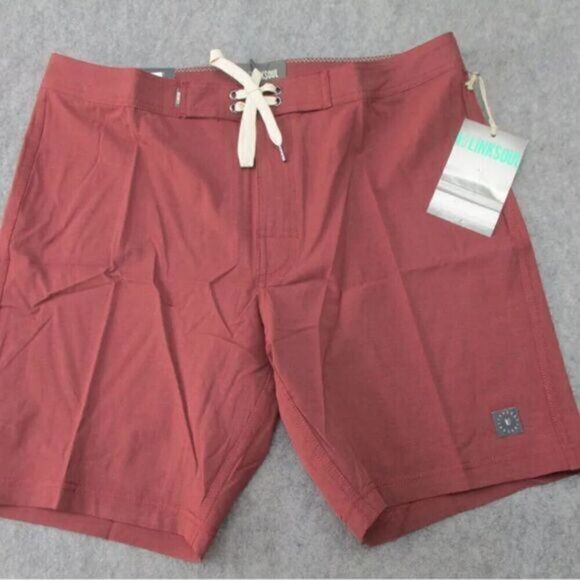 NWT LinkSoul Men’s Boardwalker Golf Short Hybrid Swim Land/Sea Redwood -Size 36” - Picture 1 of 7